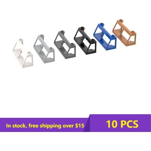 10PCS Bricks 13760 2X6X2 frame train windshield For Building Blocks Parts DIY Educational Construction Christmas Gift Toy