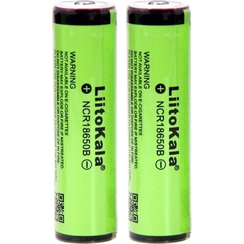 1-20PCS Liitokala 18650 3400mAh 3.7V NCR18650B Lithium Battery for Flashlights plus protection board Free Shopping