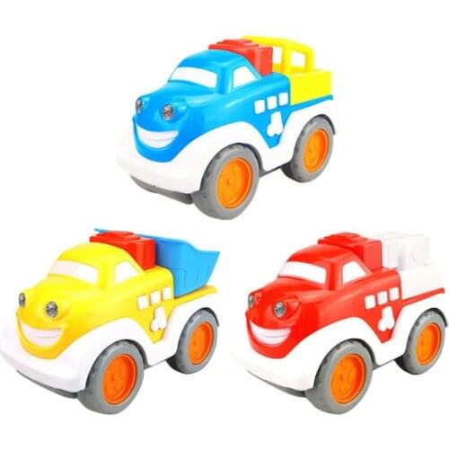 Button Battery Powered Car Model Press Inertia Crawling Car with Lights Electric Inertia Sliding Vehicle Models Toys