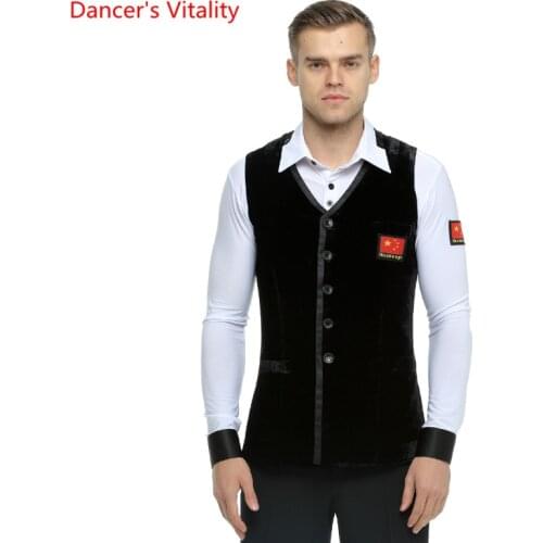 Adult Mans Ballroom Dance Wear Waistcoats Waltz/Tango/Ballroom/Latin Dance Tops For Man Stage Performance/Competition clothing