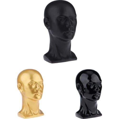PVC Male Training Mannequin Head Professional Manikin Head Model for Wigs Hair Making Mannequin Glasses Cap Hat Display Model