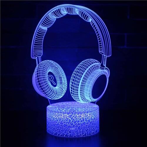 Musical Instrument 3D Night Light LED Colorful 16-color Remote Control Desk Lamp Light Control Night Light For Bedroom Lighting