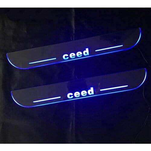 DNO Door Sill Scuff Plate Pedal Ligths For Kia Ceed 2015 2016 2017 2018 Threshold Led Bar Pathway Dynamic Welcome Lamp