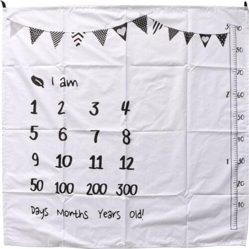 100x100cm Baby Milestone Blankets Muslin Newborn Photography Background Props Infant Swaddle Wrap Bed Quilt Kids Bath Towel