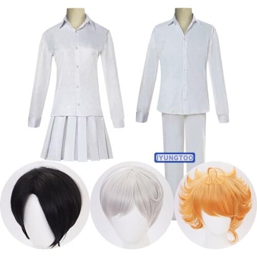 The Promised Neverland Cosplay Emma Ray Norman Cosplay Party Clothing Uniform Cosplay Costumes Wigs