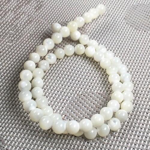 Shell Round Loose Beads Charms For DIY Necklace Bracelet Sewing Craft Jewelry Accessory Making