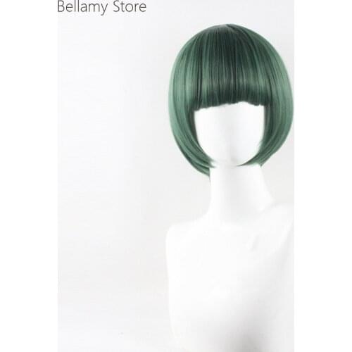 Living in a different world from zeroCOS Petyr uxromani Green false fur Cosplay hairwear Wig+Wig Cap