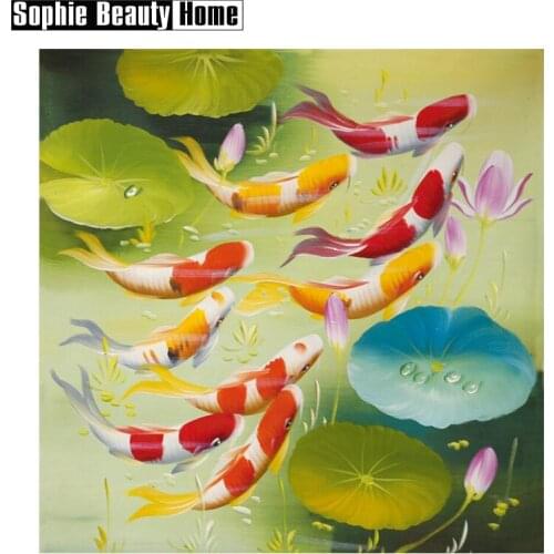 Full DIY 5D Diamond Painting Lots Of Fishs Cross Stitch Diamond Embroidery Patterns rhinestones Diamond Mosaic Home Decor 052107