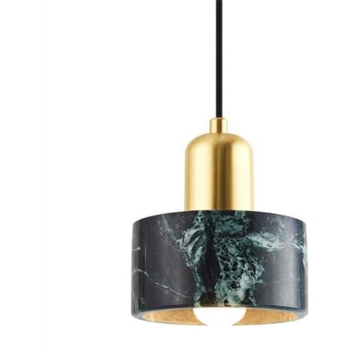 Post-modern Nordic Marble Copper Small Suspension for Bar Dining Room Bed Room Fashion Pendant Drop Lamp 2570