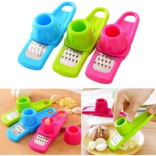 1PC Stainless Steel PP Garlic Presses Ginger Cutter Plastic Grinding Tool Kitchen Ginger Grater Grinder