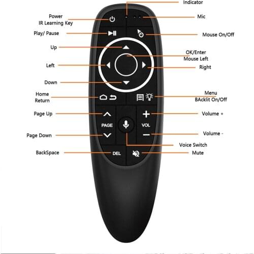 Backlit G10S Pro Air Mouse Gyro G10 Gyroscope Wireless Remote Control G10S for Android Smart TV BOX
