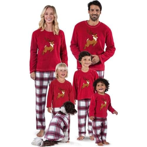 Family Matching Outfits Christmas Pajamas PJs Set Xmas Sleepwear Nightwear Long Sleeve Tops+Pants Parent-Child Family Look 2020