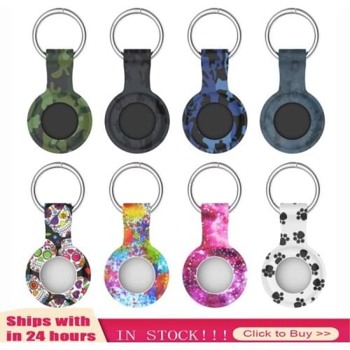 Silicone Protector Cover With Keychain For AirTags Shockproof Anti-scratch Anti-fall Silicone Protective Case Shell For Air Tags