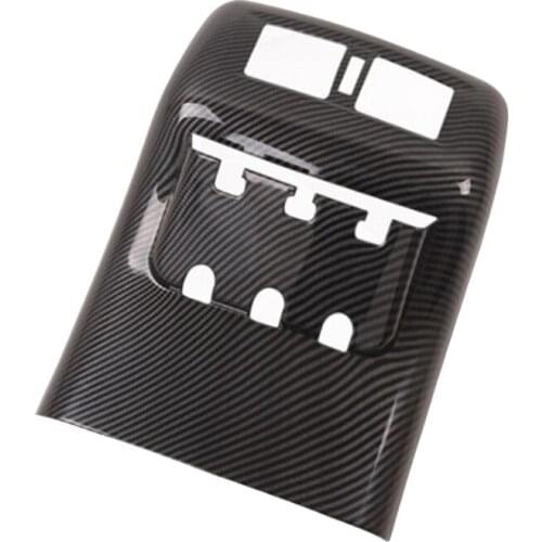 For Nissan Navara NP300 2016-2021 Carbon Fibre Car Rear Armrest Box Air Conditioning Vent Outlet Cover Trim Accessories