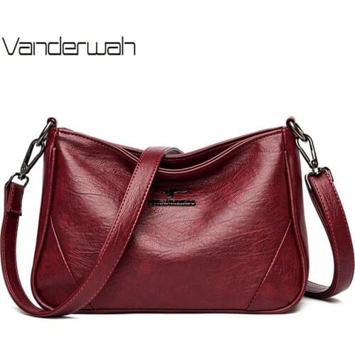Retro High Quality Pu Leather Shouder Crossbody Bags for Women 2021 Simple Lady Trending Bag Luxury Handbags Women Bags Designer