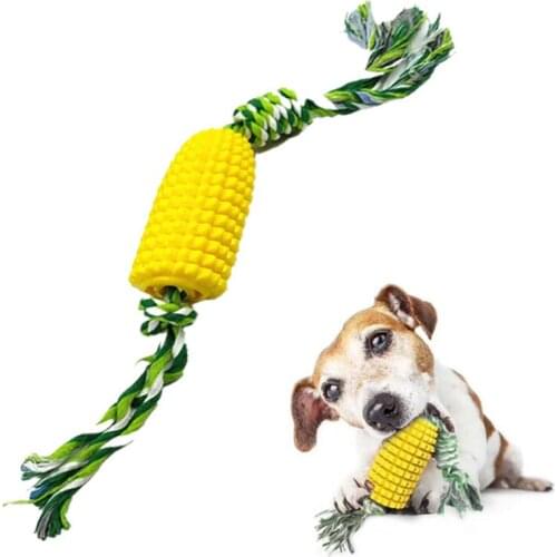 Dog Chew Toys Corn Molar Rod Stick Dog Teeth Cleaning Chew Toys Dog Rope Toy for Game Interactive Dog Toothbrush Stick Pet Toys