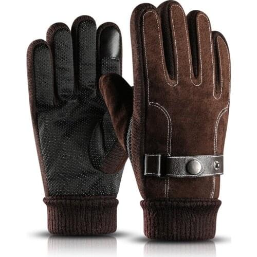 Winter Warm Unisex Gloves Windproof Plus Velvet Thicken Anti Slip Outdoor fitness touch screen Full Finger gloves 2019