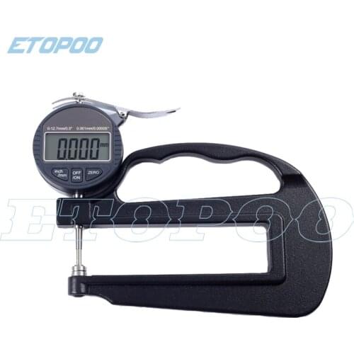 0-10mm 0.001mm Deep frame digital thickness gauge tester meter with deep throat 120mm leather thickness meter tools