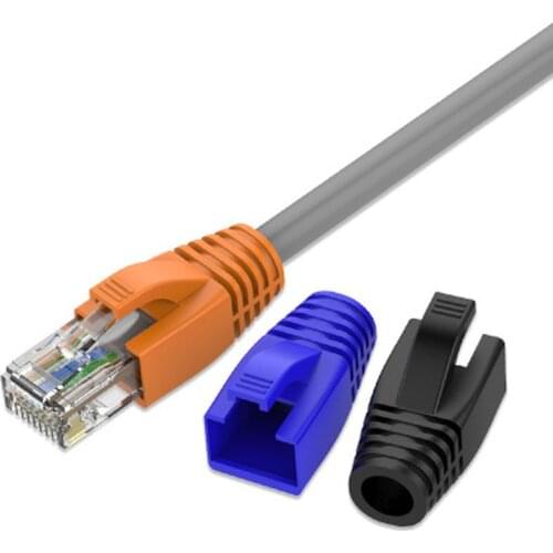 10Pcs RJ45 Cat7 Caps Cat6a Network Ethernet Cable Connector Cat 7 Plug Protective Sheath