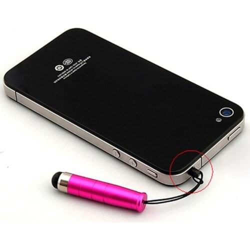 1000pcs/lot BulletHead Microfiber Capacitive Screen Touch Stylus Pen With Dust Plugs For iPhone Samsung Huawei Xiaomi PC