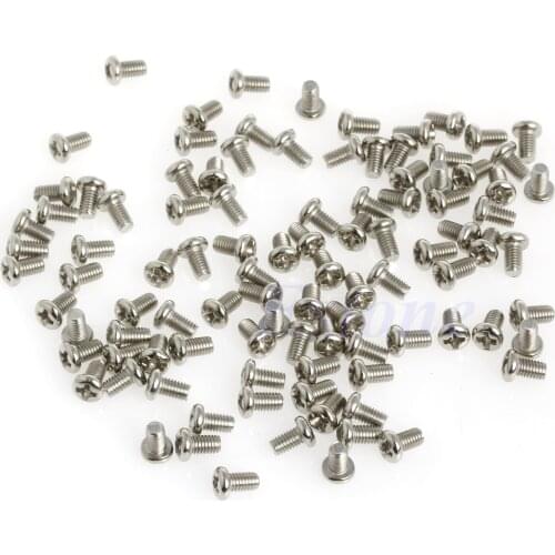 2020 New 100Pcs M3x5mm Phillips Pan Head Screw For 2.5" HDD SSD DVD-ROM Motherboard