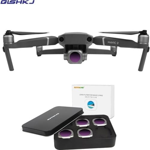 4pcs/set ND8-PL ND16-PL ND32-PL ND64-PL Camera Lens Filter Kit /drone filter set for DJI MAVIC 2 PRO Drone Accessories