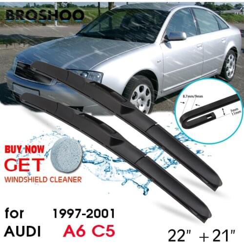 Car Wiper Blade Front Window Windscreen Windshield Wipers Blades Auto Accessories For AUDI A6 C5 22"+21" 1997-2001