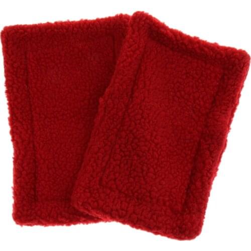 2 Pack Velvet Small Animals Warm Mat for Hamster, Guinea Pig, Ferret