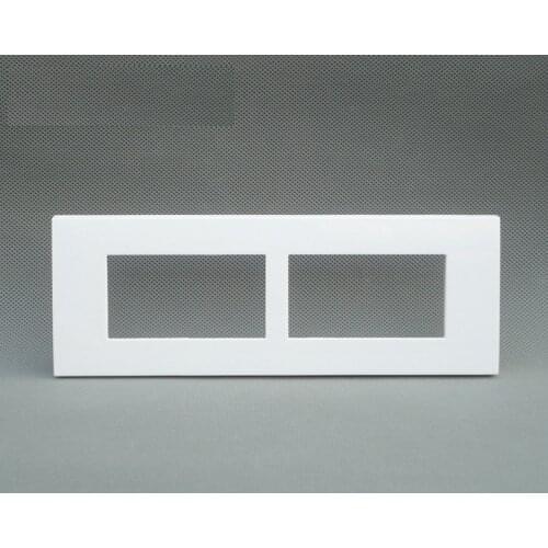 118 Type White Blank Rectangle Wall Outlet Compatible For 6 Slots Socket 23x36mm Wall Faceplate