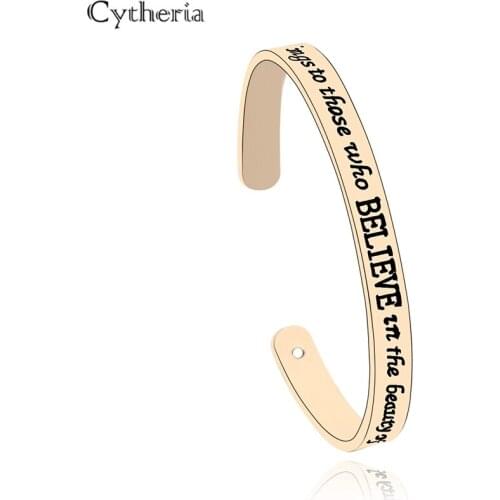 The Future Belongs to those who believe in the beauty of their dreams Bracelet Men Women encourage Bracelets Bangles cheer up