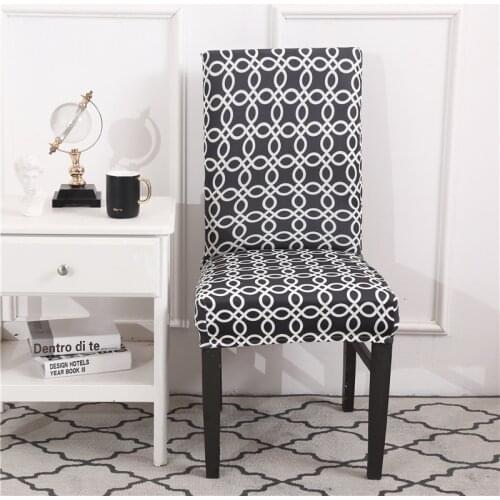 15 colors Geometric Seat Chair Covers Spandex Stretch Chair Cover for Dining Room Kitchen Office