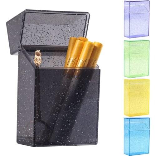 Hot New Transparent flashing Unisex Cigarette Case Personalized Fashion Cigarette Box（20 pcs capacity） Tobacco accessories