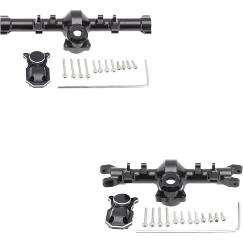 For 1/24 RC Crawler Axial SCX24 90081 AXI00002 Parts Metal Front & Rear Axle Diff Cover Upgrade Accessories