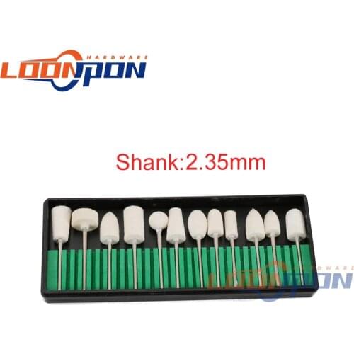 12Pcs Wool Felt Polishing Buffing Wheel with 2.35" Shank Grinding Head Metal Polishing Rotary Tool for Drill Electric Grinder