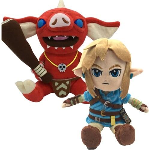 Game Zelda Breath Of The Wild Toys Bokoblin Hailaer Link Boy Soft Stuffed Doll for Kids Birthday Christmas Gift Cosplay Props