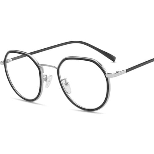 Classic Anti-Blue Light Glasses Frame Brand Designer Fashion Round Metal Optical Frames Computer Glasses