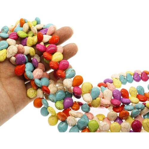 40pcs/bar Natural Stone Fashion Beads Semi-precious Stone Egg-shaped Loose Beads For DIY Bracelet Necklace Jewelry Accessories