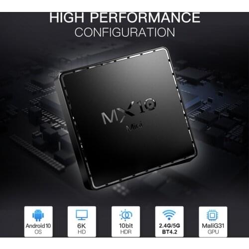 MX10 Mini 20pcs TV Box Android 10 Support 2.4G&5G Dual wifi 4K 60fps BT4.2 Google Player Youtube Media Player