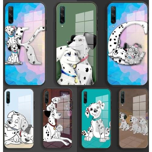 Soft Glass Case For Huawei Honor 30 20 10 Lite Pro 10i 20i 9a 8a 8x Balck Cover Dalmatian cartoon