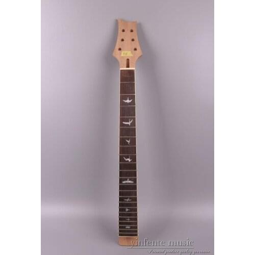 Unfinished Guitar Neck 22fret 24.75in Rosewood Fretboard Mahogany Bird Inlay #US