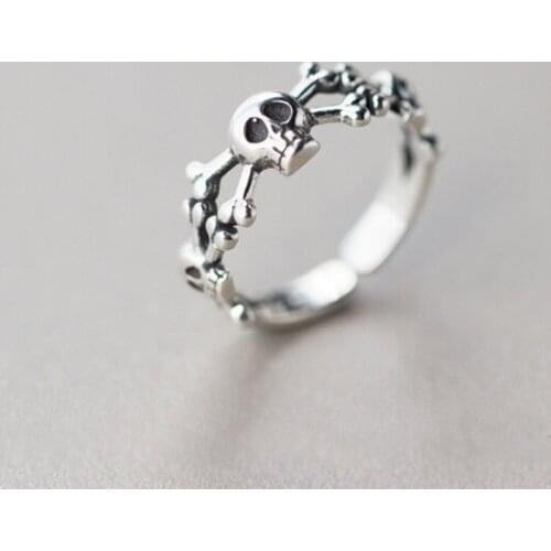 New Fashion Personality Skull Opening Adjustable Rings Party Jewelry