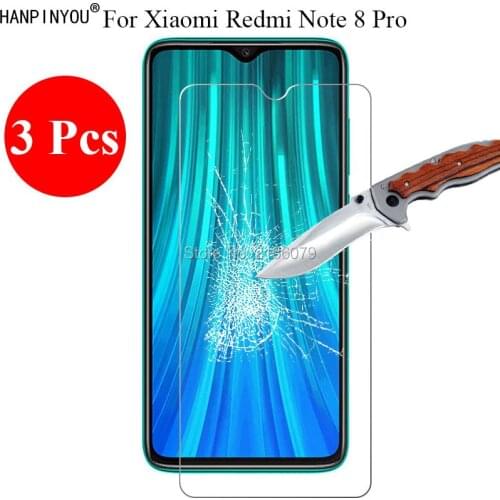 3 Pcs/Lot New 9H 2.5D Tempered Glass Screen Protector For Xiaomi Redmi Note 8 Note8 Pro 6.53" Protective Film + Clean Tools
