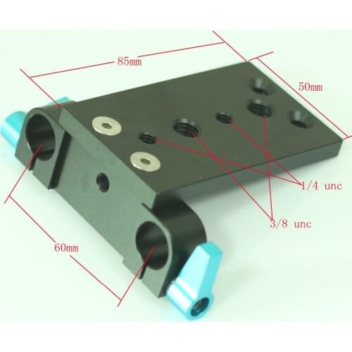 New Tripod Mounting Plate railblock for 15mm Rod clamp support DSLR Rig cag 5D2