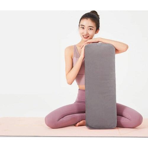 Yoga Bolster Pillow for Meditation and Support Rectangular Yoga Cushion from Machine Washable with Carry Handle