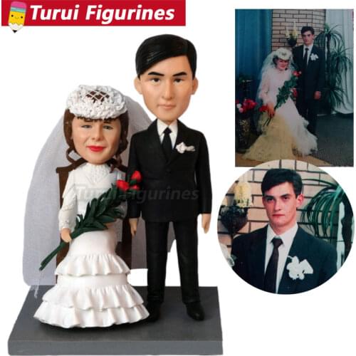 Custom bobblehead family couple figurines moldeling clay dolls mini statue from your photos head-to-toe custom figurines dolls