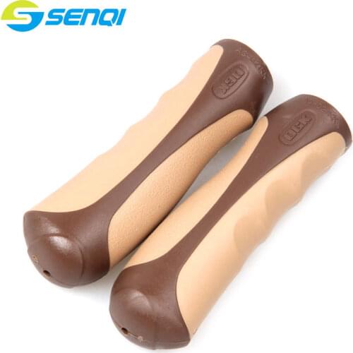 Brown Black Rubber Bicycle Handlebar Grips Vintage Style 22.2mm*11.5cm Contrast Colour Mountain Bike Road Bike Grips BZT020