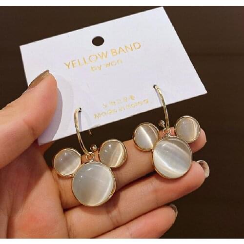 Cute Mouse Bulk Earrings Hook Wholesale Charm Resin Anime Jewelry For Women Cartoon 2021 Simple Wedding Luxury Accessories