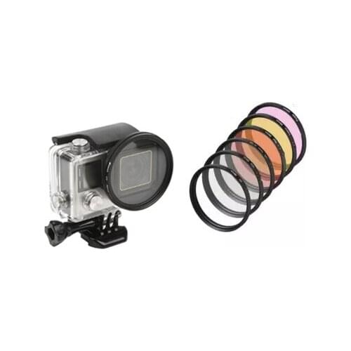 Sports camera Diving Filter Yellow Red Purple UV CPL ND4 Underwater Dive Filter for GoPro Hero 3+/4 Camera Accessories