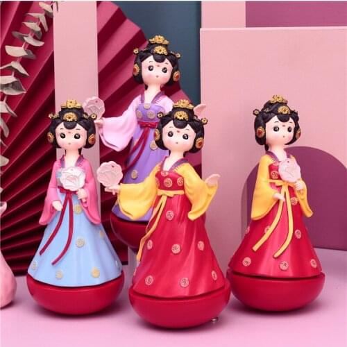 Tumbler Gifts for People Resin Crafts Room Decoration Girl Ornaments Cute Cartoon Decorations for Home Pendulum Stand