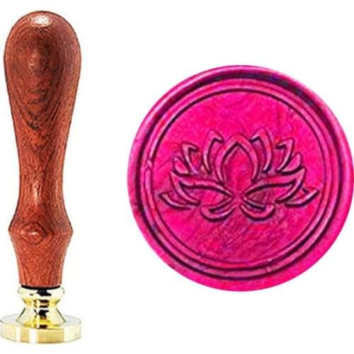 Vintage Yoga Lotus Wedding Seal Wax Seal Sealing Stamp Embellishment Wedding Invitation Gift